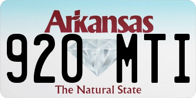 AR license plate 920MTI