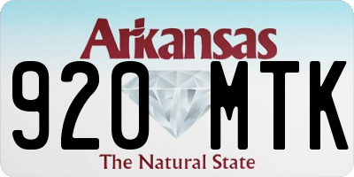 AR license plate 920MTK