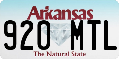 AR license plate 920MTL