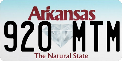 AR license plate 920MTM