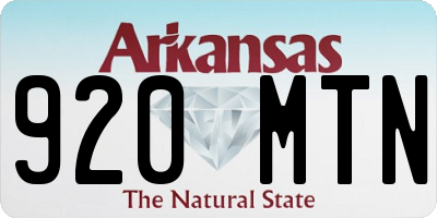 AR license plate 920MTN