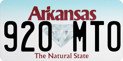 AR license plate 920MTO