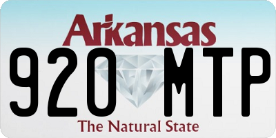 AR license plate 920MTP