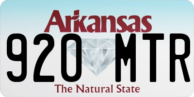 AR license plate 920MTR
