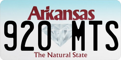 AR license plate 920MTS