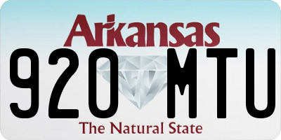 AR license plate 920MTU