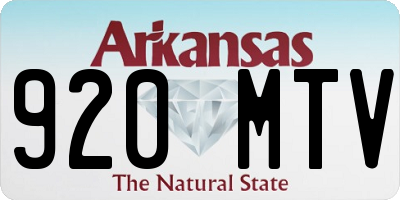 AR license plate 920MTV