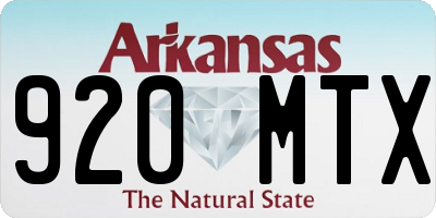 AR license plate 920MTX