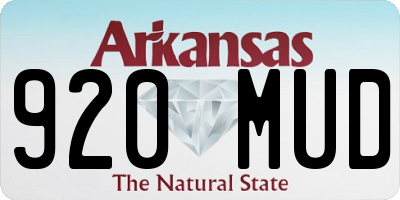 AR license plate 920MUD