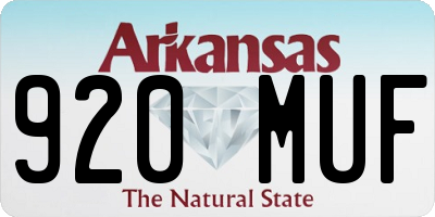 AR license plate 920MUF