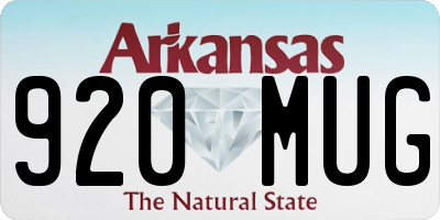 AR license plate 920MUG