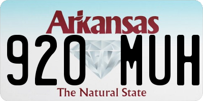 AR license plate 920MUH