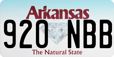 AR license plate 920NBB