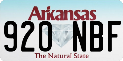 AR license plate 920NBF
