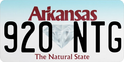 AR license plate 920NTG