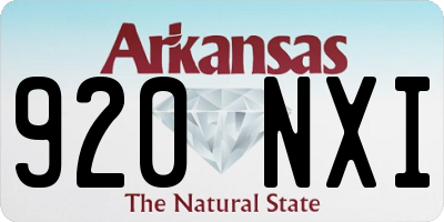 AR license plate 920NXI