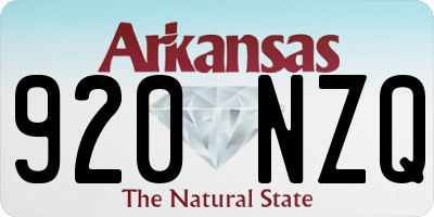 AR license plate 920NZQ