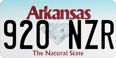 AR license plate 920NZR