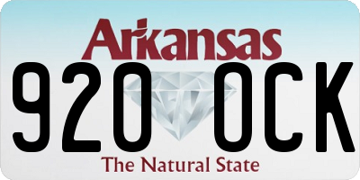 AR license plate 920OCK