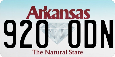 AR license plate 920ODN
