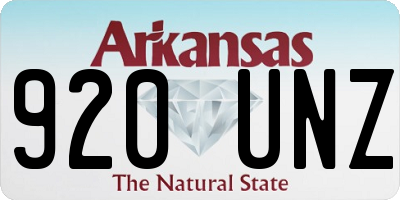 AR license plate 920UNZ