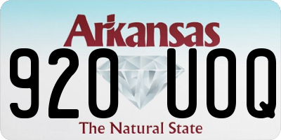 AR license plate 920UOQ