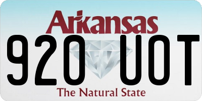 AR license plate 920UOT