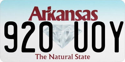 AR license plate 920UOY