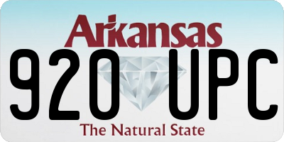 AR license plate 920UPC