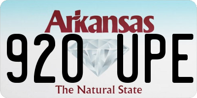 AR license plate 920UPE