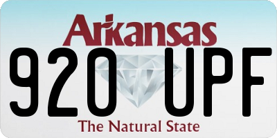 AR license plate 920UPF