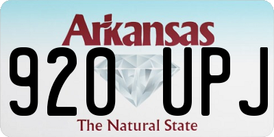 AR license plate 920UPJ
