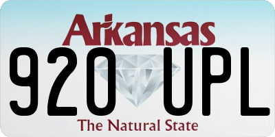 AR license plate 920UPL
