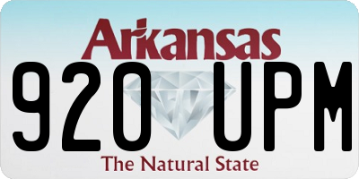 AR license plate 920UPM