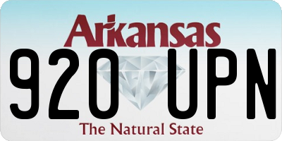 AR license plate 920UPN