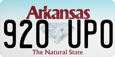 AR license plate 920UPO