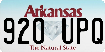 AR license plate 920UPQ