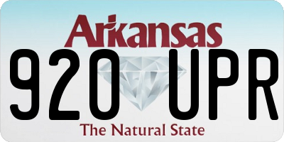 AR license plate 920UPR