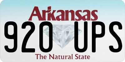 AR license plate 920UPS