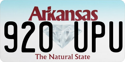 AR license plate 920UPU