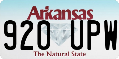 AR license plate 920UPW