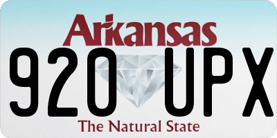 AR license plate 920UPX