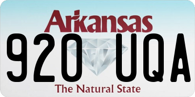 AR license plate 920UQA