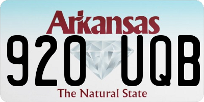 AR license plate 920UQB