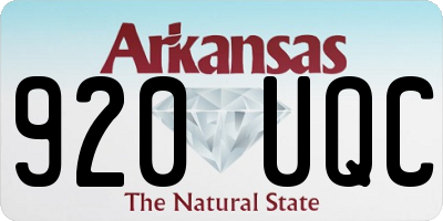 AR license plate 920UQC