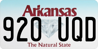 AR license plate 920UQD