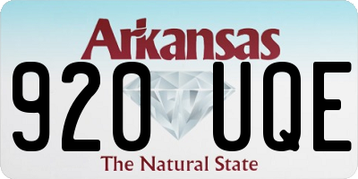 AR license plate 920UQE