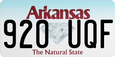 AR license plate 920UQF