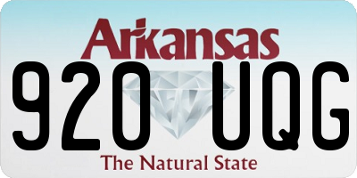 AR license plate 920UQG