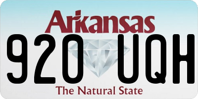AR license plate 920UQH